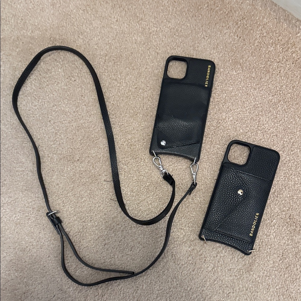 Bandolier 11 Pro Plus Black Phone Case with Strap